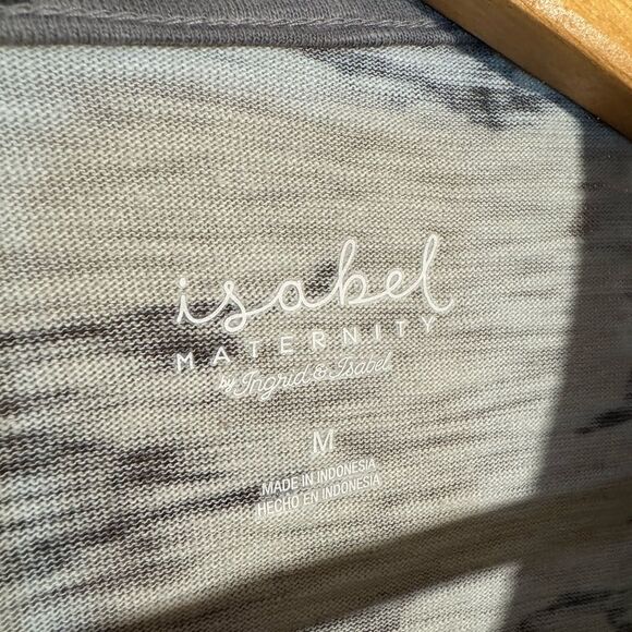 Gray Isabel Maternity Flutter Sleeve Dress Size M EUC - Picture 6 of 6